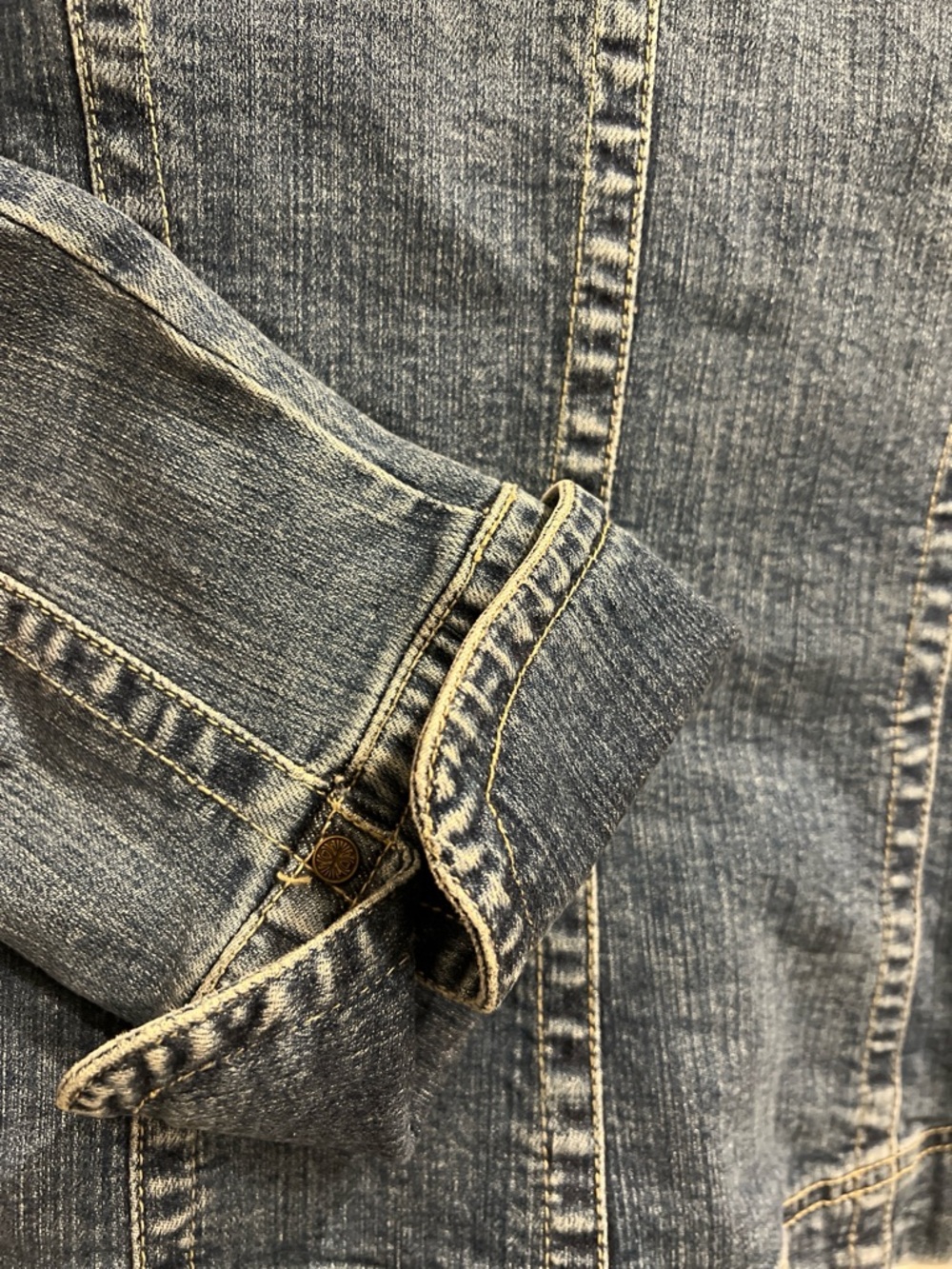 Live a Little (LAL) Classic Blue Stretch Denim Petite Jacket - PXL - Picture 8 of 10